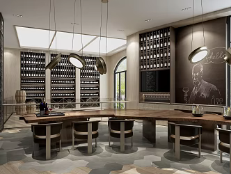 Wine Experience Industrial LOFT Wine Tasting Area 3d model