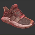 Comfortable Sports Sneakers With Green Mesh Upper Brown Leather Straps Red Accents And Textured Sole
