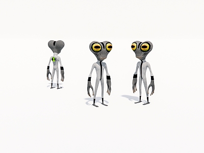 Alien virtual characters 3d model