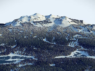 Snow Mountains Peak Ural Mountains Winter Snow Mountain Topography 3d model