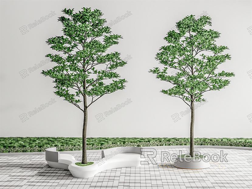 Modern Tree Pool Landscape Tree model