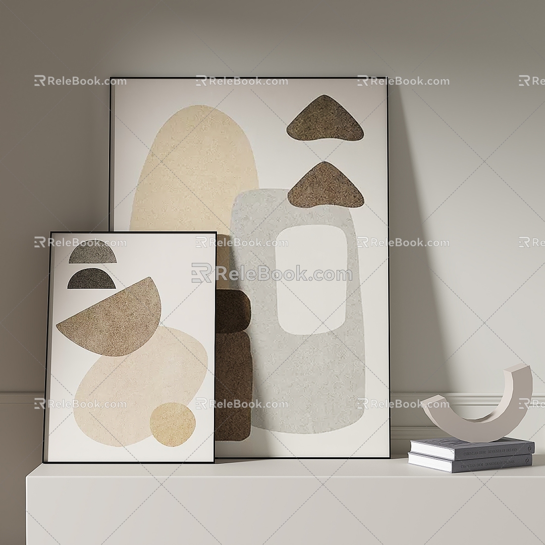 Simple abstract decorative painting 3d model