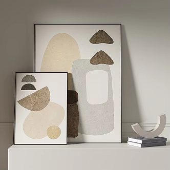 Simple abstract decorative painting 3d model