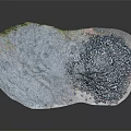 Natural Blue Gray Stone Gravel Pile On Concrete Platform For Landscaping