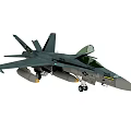 Military Gray Fighter Jet With Open Cockpit And Mounted Missiles