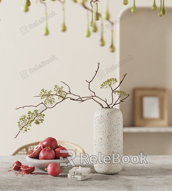 Modern Vase Ornaments Fruit Plate model