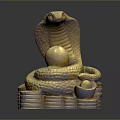 snake cobra venomous snake python reptile cold-blooded animal reptile 3d model