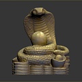 snake cobra venomous snake python reptile cold-blooded animal reptile reptile 3d model