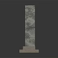 Detailed Medieval Architecture Stone Arch Doorway With Wooden Door Metal Straps And Ring