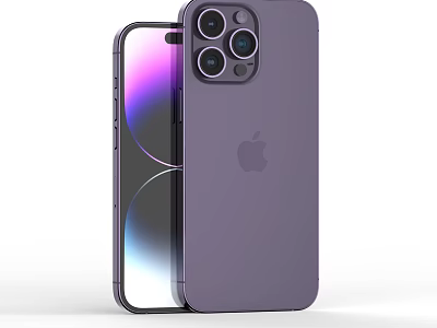 Apple iPhone Purple Latest Design With Multi Camera System And Edge To Edge 3d model