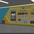Exhibition Hall Culture Wall Displaying Food Safety Integrity Assurance With Charts Icons And Figure Model