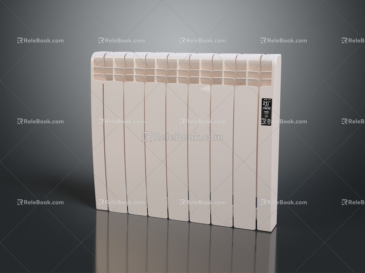 Heater radiator old radiator heating equipment a group of radiator heating pipe electric heating 3d model