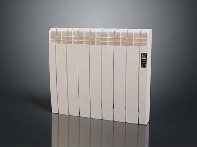 Modern White Home Heating Radiator With Sleek Design For Living Room 3d model