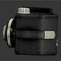 Vintage Black Leather Electronic Camera CLACK With Classic Retro Design