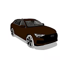 Brown Audi Wagon Car With Modern Design And Sporty Wheels