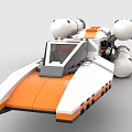 LEGO toy building blocks spaceship sci-fi spaceship 3d model