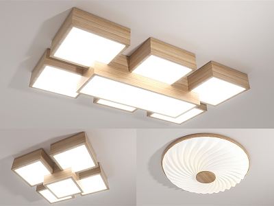 Japanese Ceiling Lamp Wood Art Ceiling Lamp model