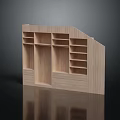 Wooden Storage Cabinet Rack with Multiple Shelves and Drawers for Modern Practical Home Organizing