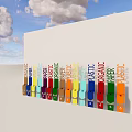 Modern trash can garbage classification creative trash can 3d model