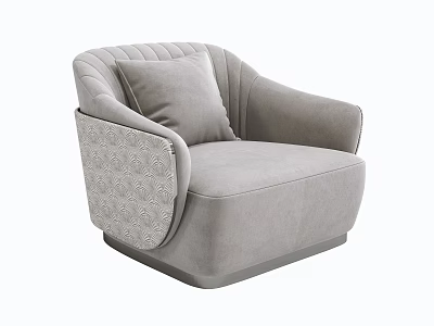 Modern Light Luxury Single Sofa 3d model