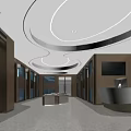 Modern Hospital Outpatient Clinic Interior With Reception Desk And Waiting Area