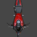 Sleek Black Motorcycle With Red Frame Golden Forks And Modern Sporty Design
