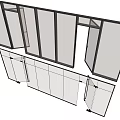 Modern Room Dividers With Multiple Folding Panels For Indoor Space Separation Design 3d model