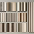Assorted Wall Paneling Designs With Vertical Wooden Stripes And Multiple Color Finishes