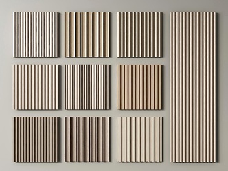 Wall board Grille board Wood veneer Decorative board Wall board Background board 3d model