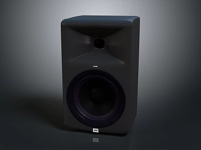 High Quality Black Studio Monitor Speaker With Sleek Design And Subwoofer Unit 3d model