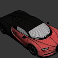 Red And Black Luxury Sports Car With Sleek Aerodynamic Design And Alloy Wheels