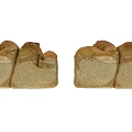 Golden Brown Sliced Bread Loaf With Toasted Crust And Soft Interior Texture 3d model