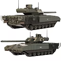 Military Combat Tanks With Turret Cannons Heavy Duty Tracks And Armor