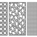 Decorative Perforated Panels With Circular Oval And Dot Pattern Designs