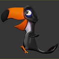 toucan cartoon toucan toy toucan cartoon character 3d model
