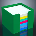 Green Desktop Folder Holding Colorful Papers for Organizing Office Documents
