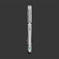 Two Gray Sci Fi Weapons With Blue Illuminated Accents And Futuristic Design 3d model