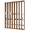 New Chinese Style Storage Rack Bookshelf 3d model