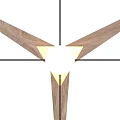 Modern Floor Lamps With Tripod Stands Wooden And Metal Bases Fabric Shades