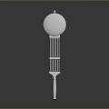 Modern White Floor Lamp With Round Shade And Lattice Design Stand