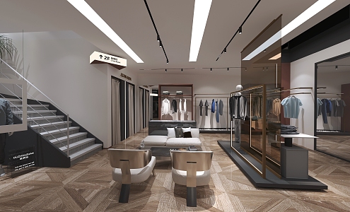 Clothing Store Men's Clothing Store Flash Store 3d model