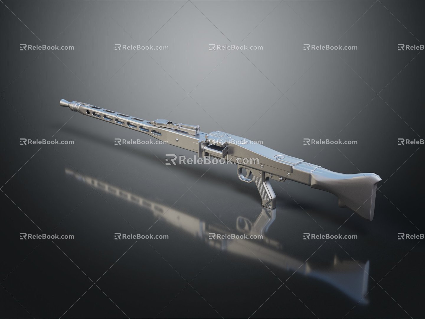 modern rifle semi-automatic rifle combat rifle 3d model