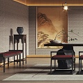 New Chinese Tea Room 3d model