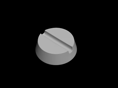Industrial Equipment Durable White Circular Knob With Central Groove Design 3d model