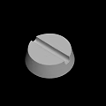 Industrial Equipment Durable White Circular Knob With Central Groove Design