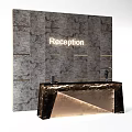 Modern reception desk Front desk Background reception desk 3d model