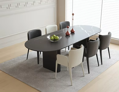 Modern Dining Table and Chair Dining Chair Single Chair 3d model