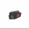 Black Electronic Power Socket Connector With Plastic Housing And Metal Pins