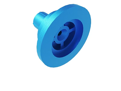 Blue 3D Printed Mechanical Component With Intricate Inner Structure Design 3d model