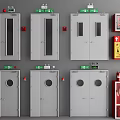 Fire Safety Equipment Including Doors Exit Signs Extinguishers And Cabinets